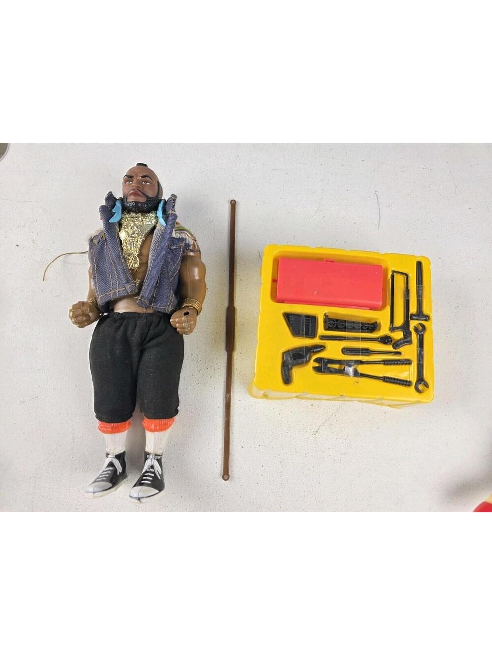 Talking Mr. T A-Team 1983 Galoob Vintage 12" Action Figure W/toolbox